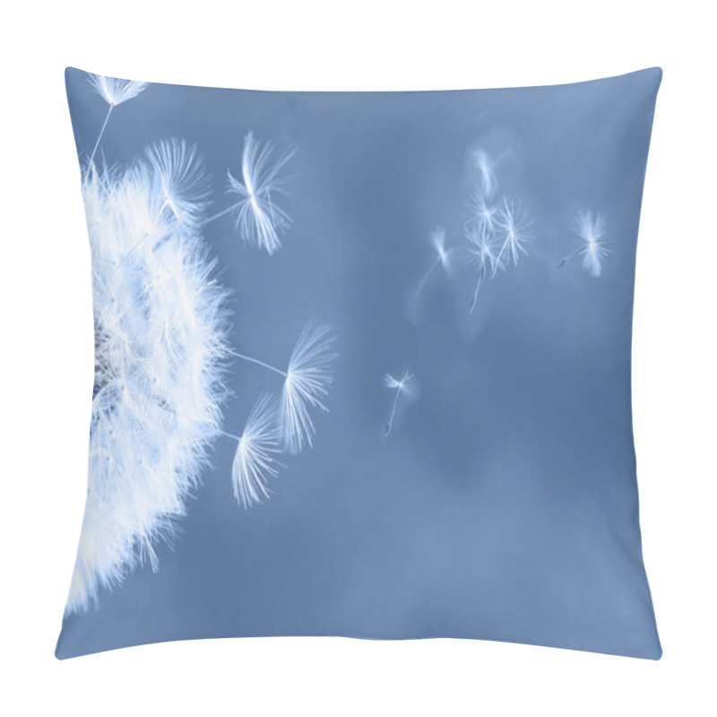 Personality  White Dandelion On Blue Pillow Covers