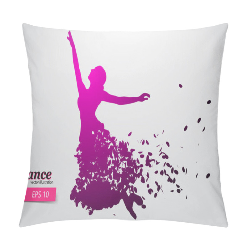 Personality  Silhouette Of A Dancing Girl. Dancer Woman. Pillow Covers