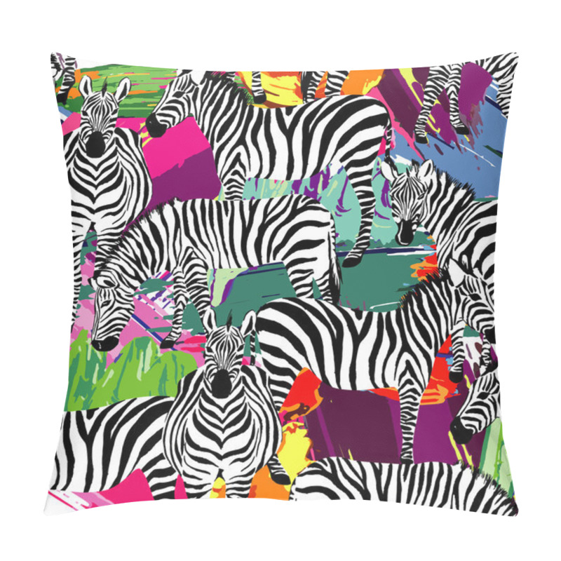 Personality  Zebra Black And White Pattern, Painting Background Pillow Covers