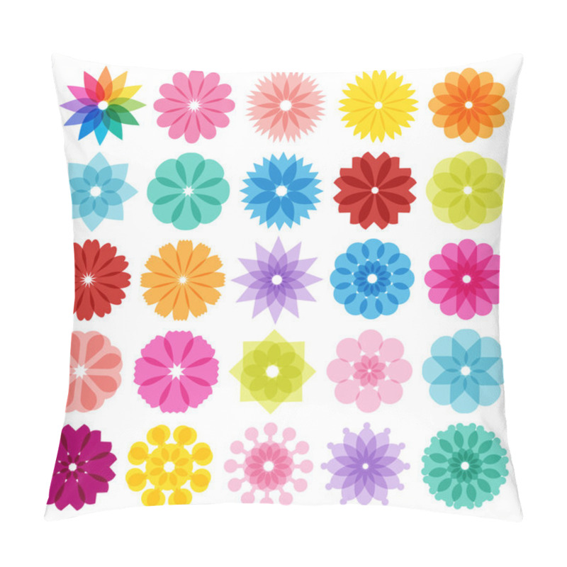 Personality  Set Of Flowers Icons Pillow Covers