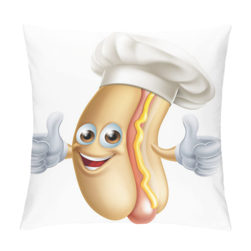 Personality  Cartoon Hotdog Chef Pillow Covers