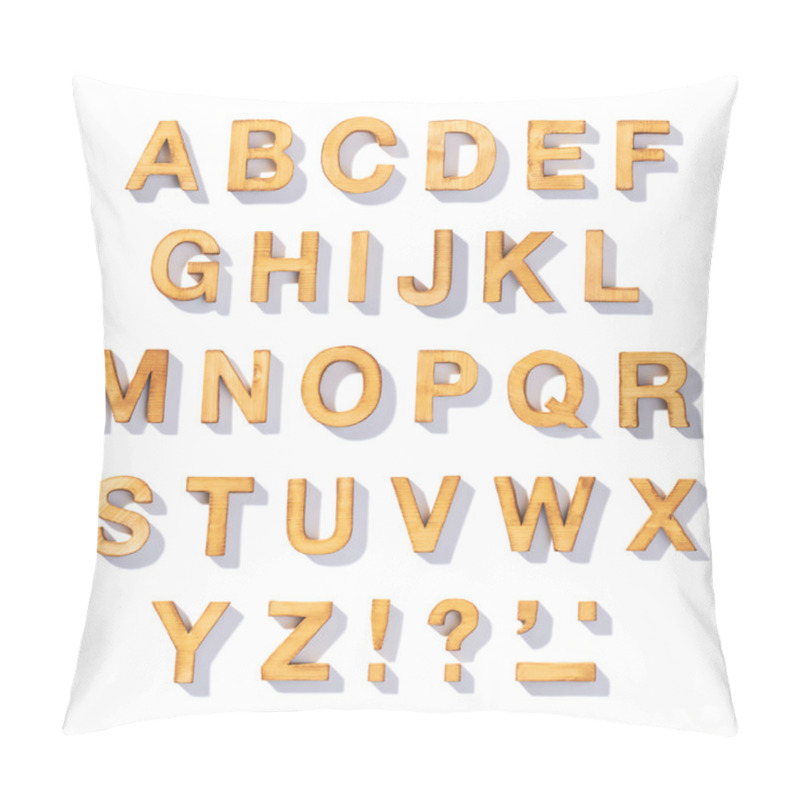 Personality  Brown Wooden Letter Alphabet Set Pillow Covers