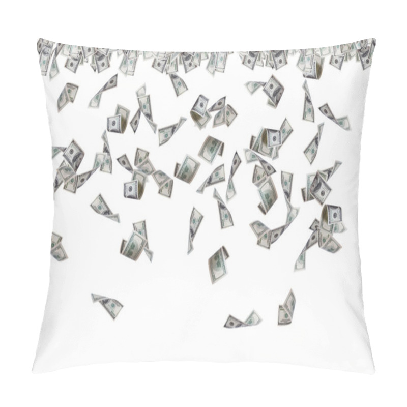 Personality  Dollar Banknotes Flying And Raining Pillow Covers