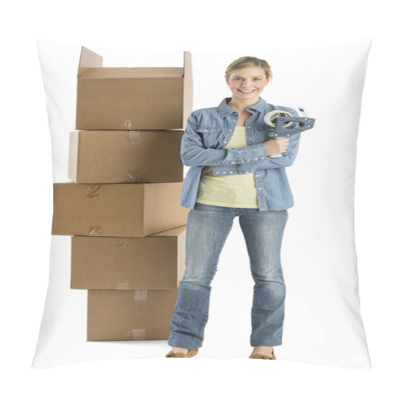 Personality  Woman With Adhes Pillow Covers