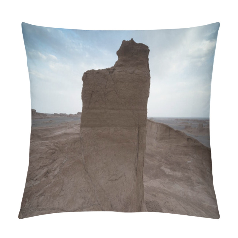 Personality  The Magnificent Dasht-e Lut Deserts, Famous For Its Rock Formations Called Kaluts Or Kalouts Near The City Kerman In Iran, One Of The Hotest Place In The World Pillow Covers