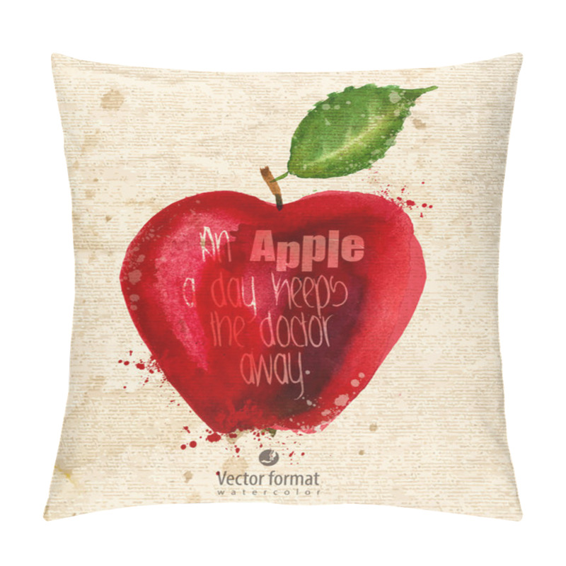 Personality  Apple. Vector Format Pillow Covers