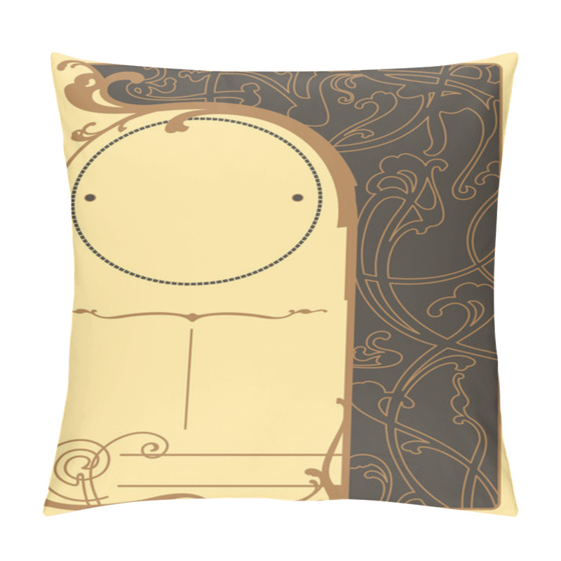 Personality  Art Nouveau Backgrounds And Frame Pillow Covers