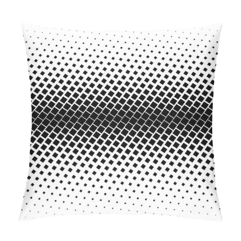 Personality  Checkered, Squares Halftone. Square Tiles Mosaic Abstract Geometric Design Element - Stock Vector Illustration, Clip-art Graphics Pillow Covers