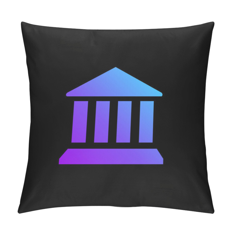 Personality  Bank Blue Gradient Vector Icon Pillow Covers