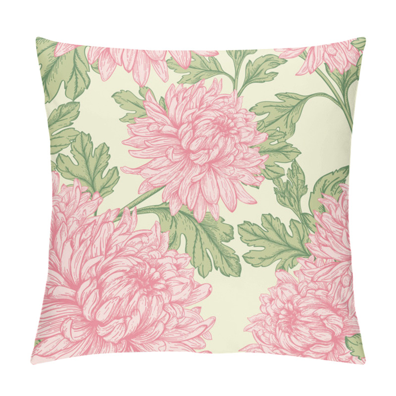 Personality  Pink Chrysanthemum Flowers Pillow Covers