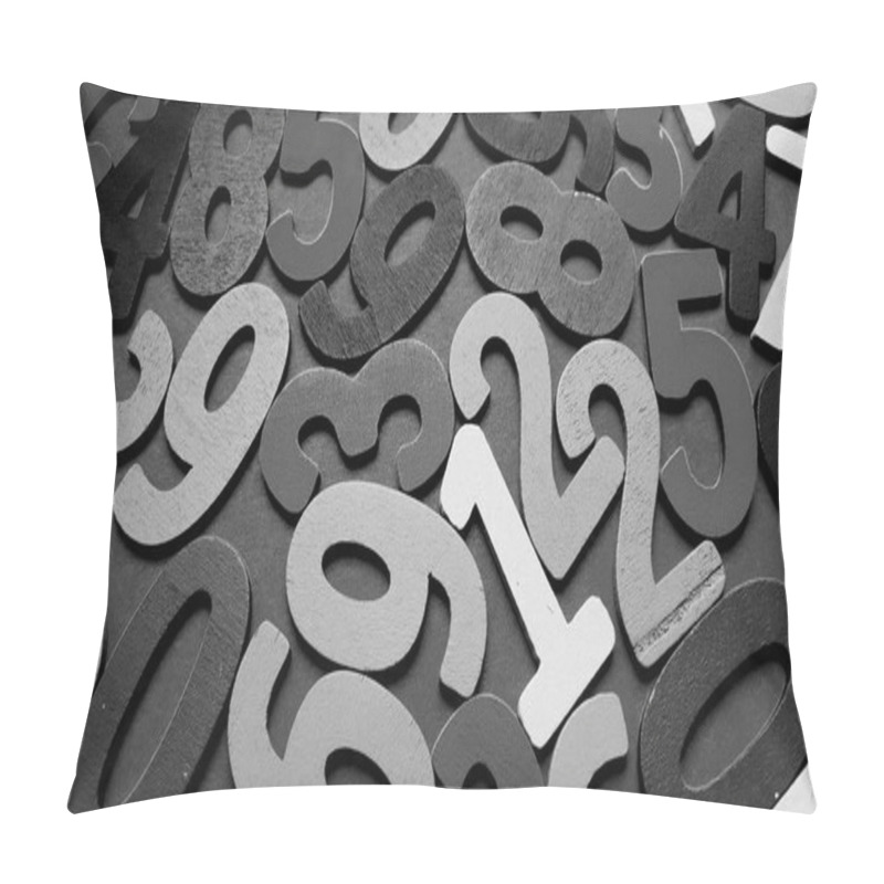 Personality  Background Of Numbers. From Zero To Nine. Background With Numbers. Numbers Texture Pillow Covers