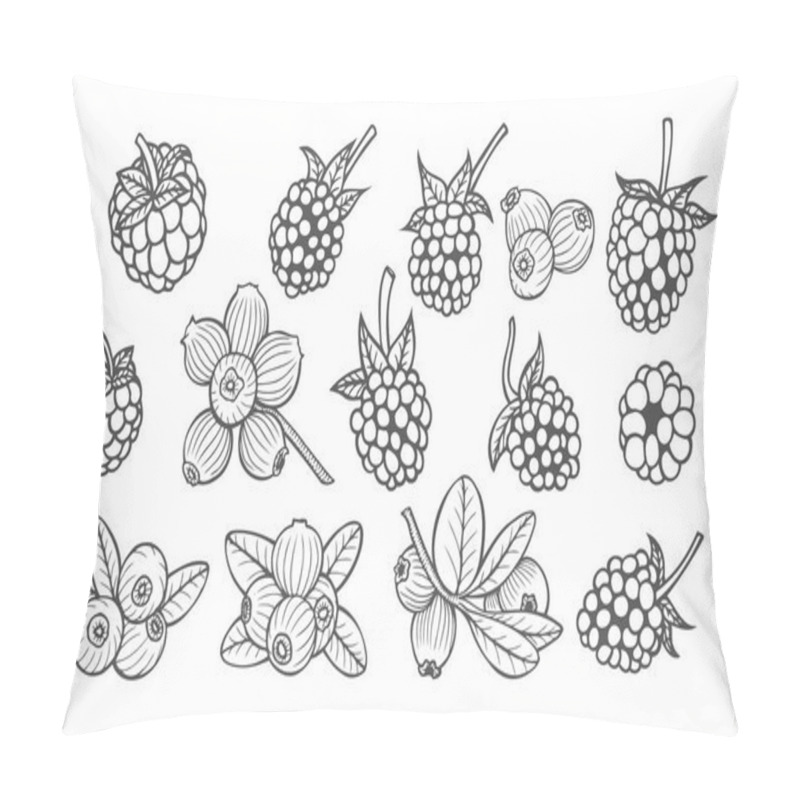 Personality  Hand Drawn Berries Pillow Covers