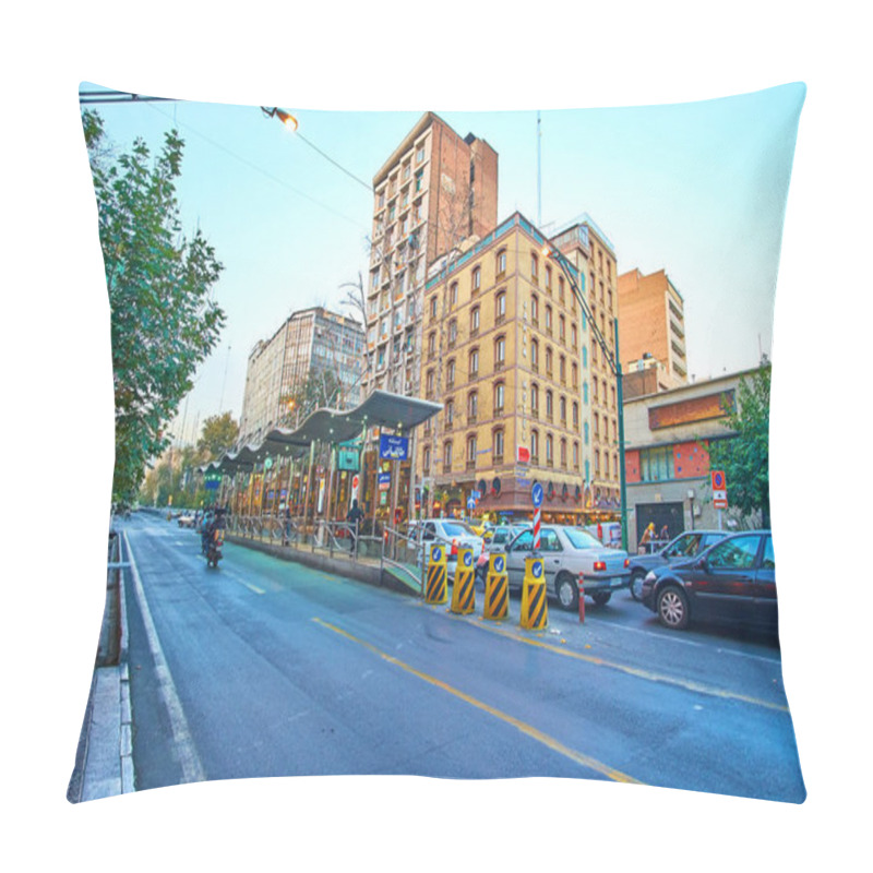 Personality  The Vali Asr Avenue In Tehran, Iran Pillow Covers