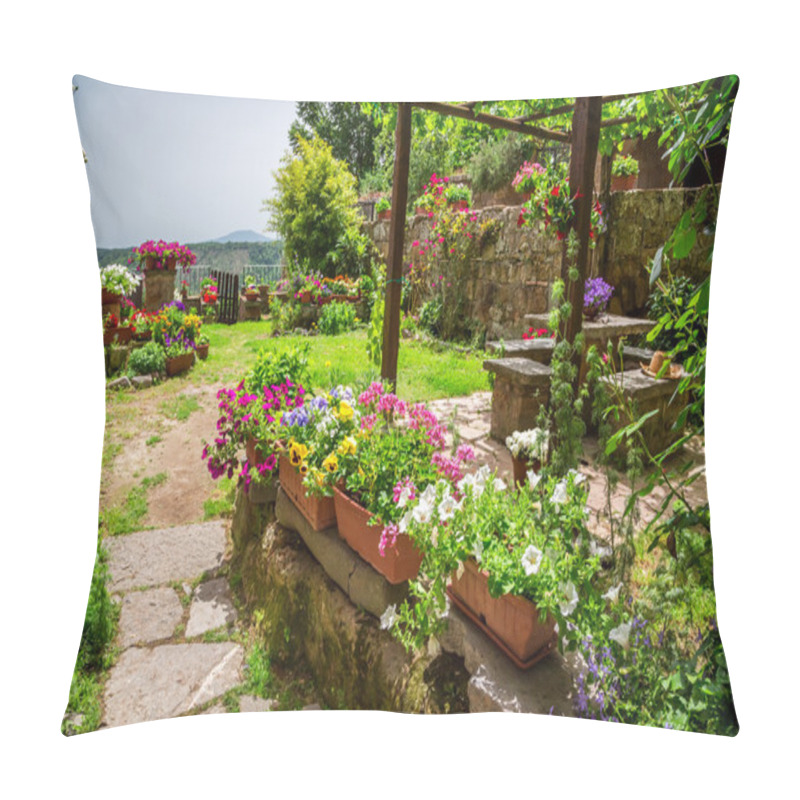 Personality  Garden In The City Full Of Flowers Pillow Covers