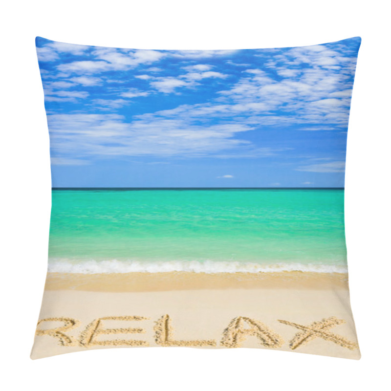 Personality  Word Relax On Beach Pillow Covers