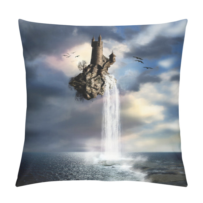 Personality  Castle And Waterfall Pillow Covers