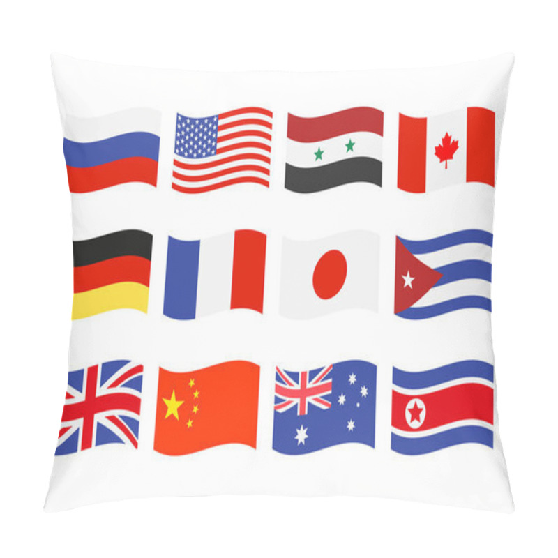 Personality  Contry Flag Illustrtion Pillow Covers