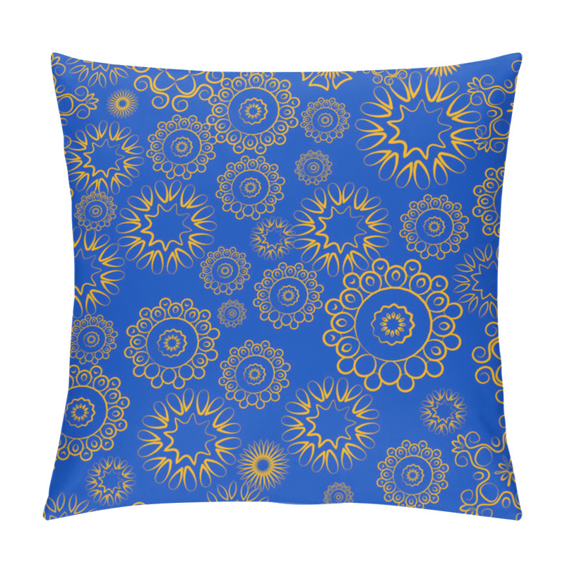 Personality  Lace Seamless Pattern Of Yellow Flowers Pillow Covers