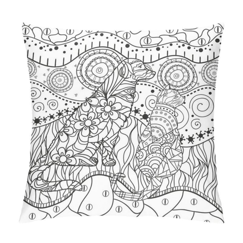 Personality  Illustration. Art Creation Pillow Covers