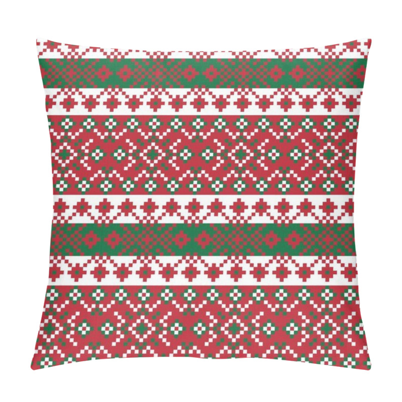 Personality  Snowflake Fair Isle Pattern Design For Fashion Textiles, Knitwear And Graphics Pillow Covers