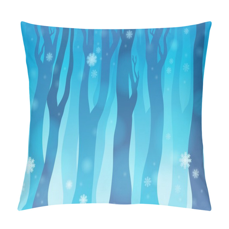 Personality  Winter Forest Theme Image 1 Pillow Covers