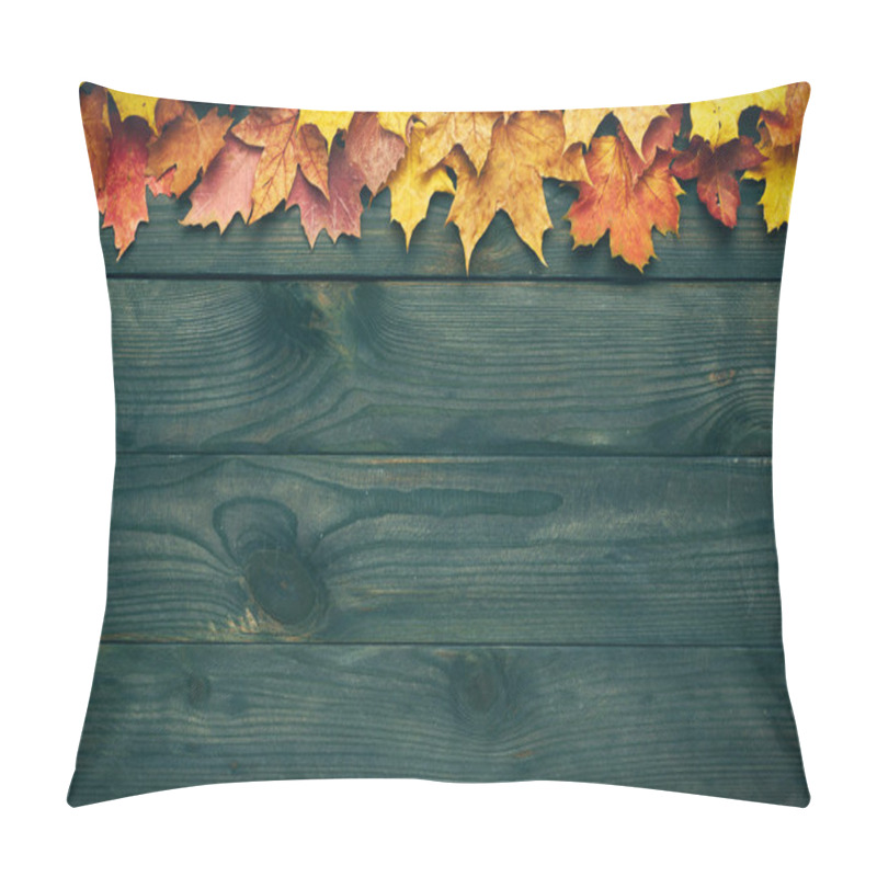 Personality  Wooden Planks With Autumn Leaves  Pillow Covers