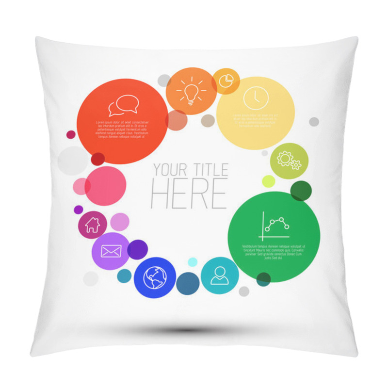 Personality  Vector Rainbow Diagram Infographic Template Pillow Covers