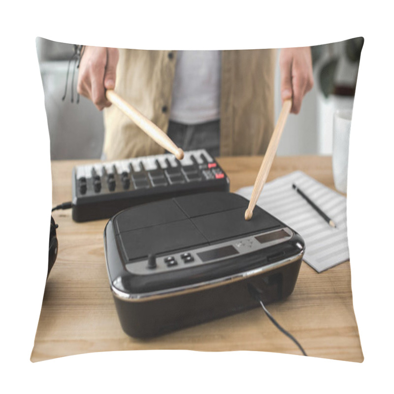 Personality  Drum Pad Pillow Covers