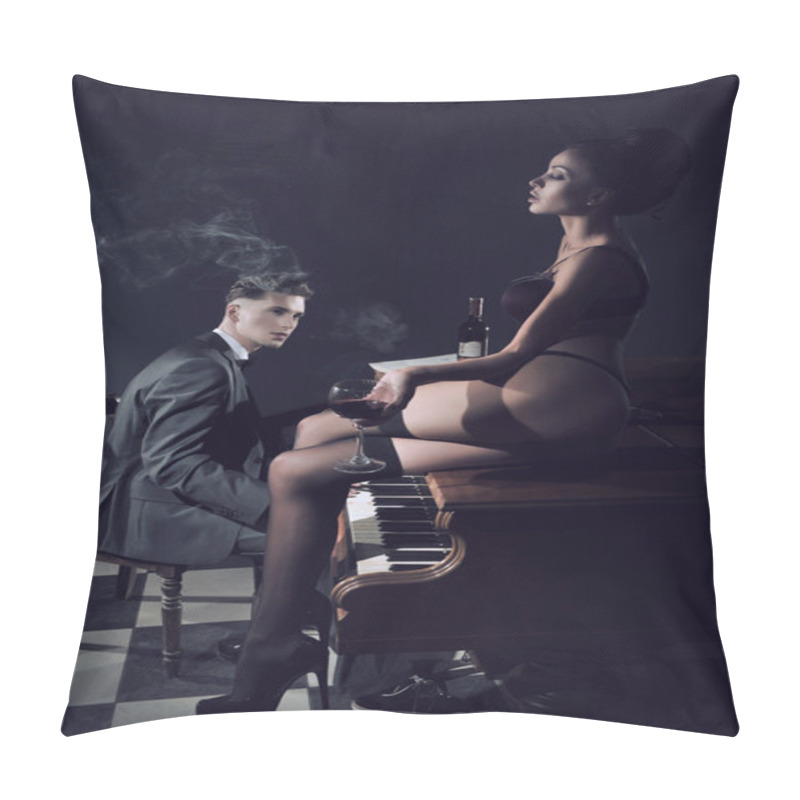 Personality  Sexy Couple With Piano Pillow Covers