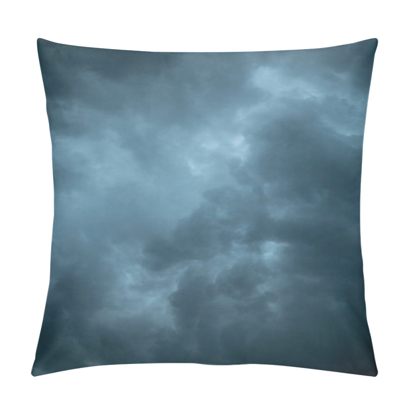 Personality  Extreme Weather Conditions. Dark And Dramatic Storm Clouds Area Background Pillow Covers