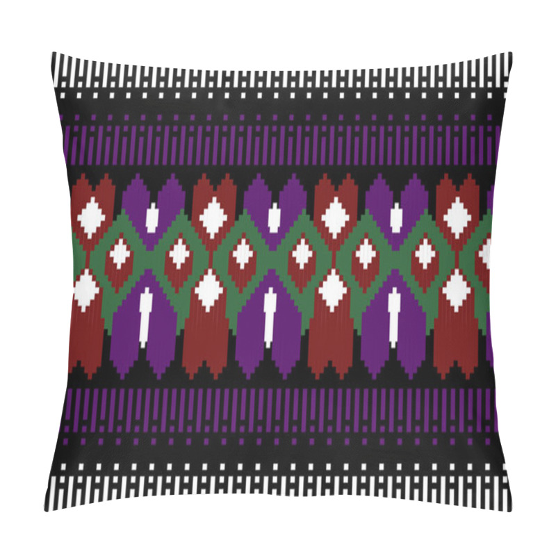 Personality  Ethnic Pattern Seamless, Geometric Design ,Aztec Embroidery Border Seamless Patterns.ethnic Design,  Pattern Art Wallpaper Background, Design For Fabric, Curtain, Carpet ,geometry Seamless Pattern Pillow Covers