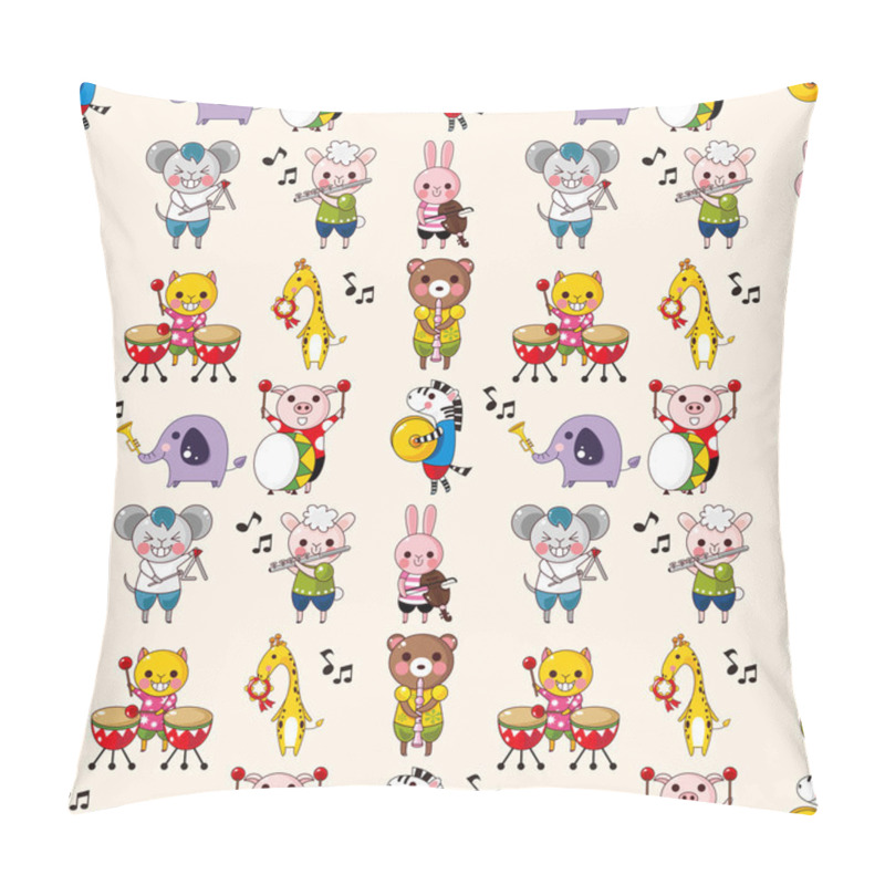 Personality  Seamless Animal Music Pattern Pillow Covers