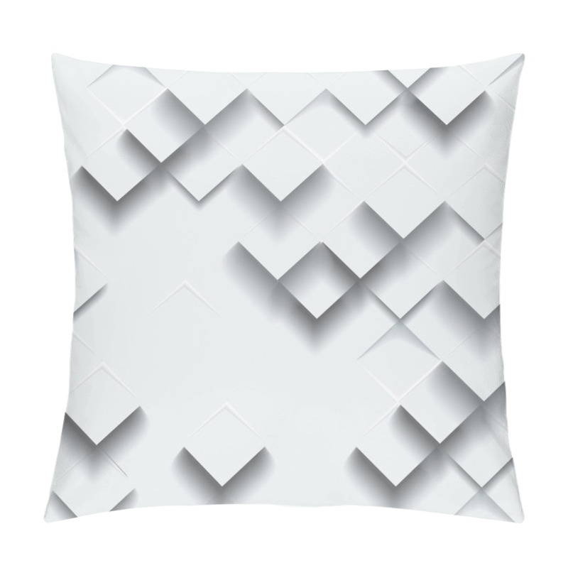 Personality  Vector Abstract Geometric Shape From Gray Cubes. Pillow Covers