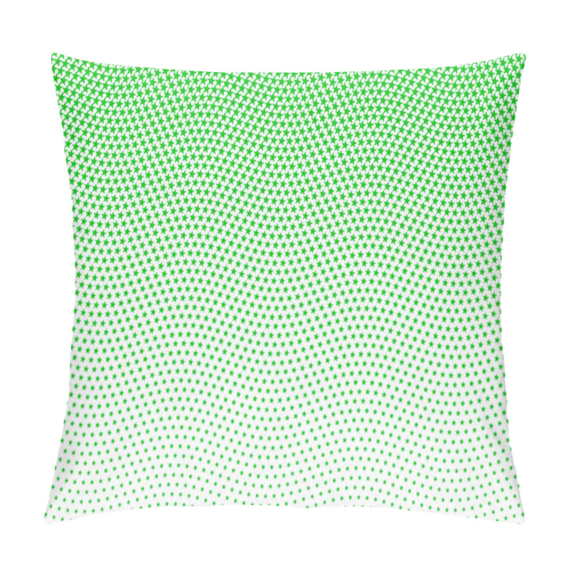 Personality  A Simple Retro Style Halftone Star Pattern Background In Pastel Green On White Pillow Covers