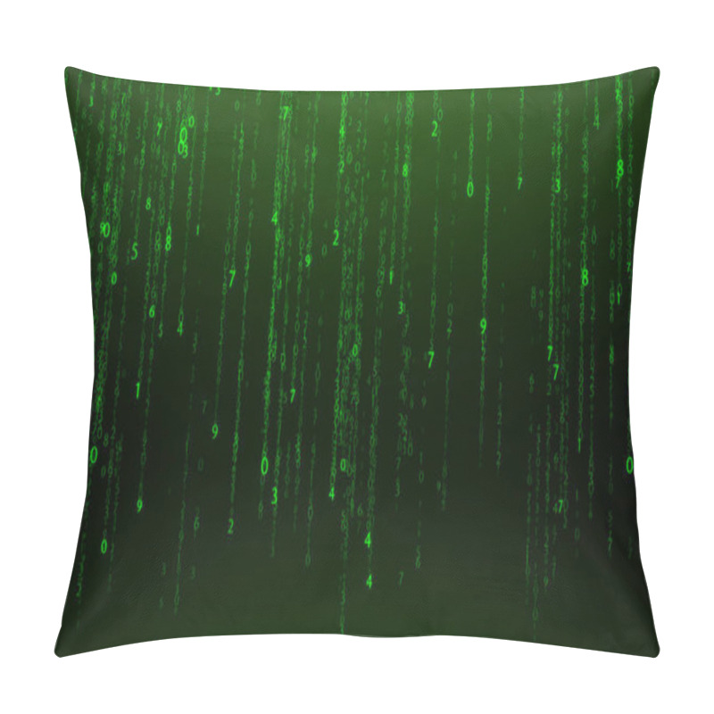 Personality  Abstract Matrix Numbers Background. Pillow Covers