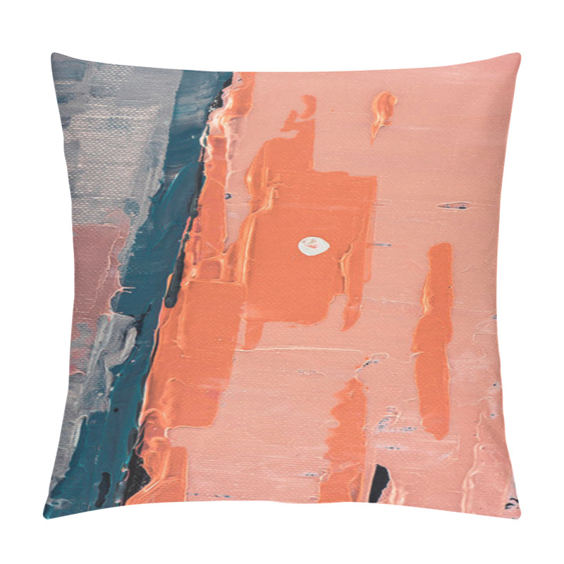 Personality  Orange Brush Strokes On Abstract Artistic Background  Pillow Covers