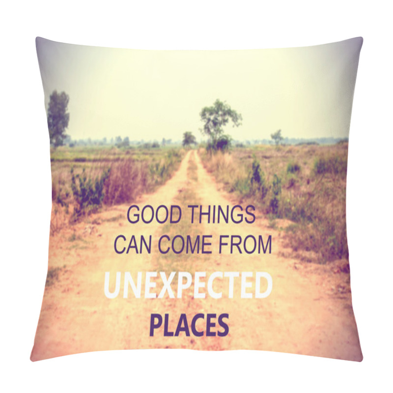 Personality  Inspirational Quote On Blurred Background Pillow Covers