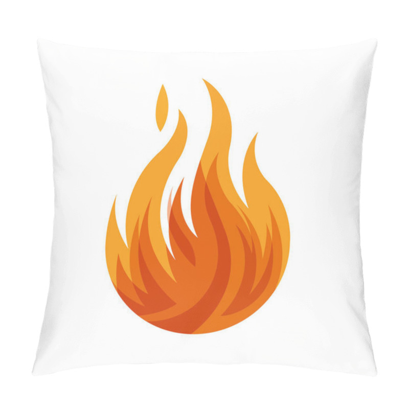 Personality  Fire Symbol - Vector Illustration Isolated On A White Background Pillow Covers