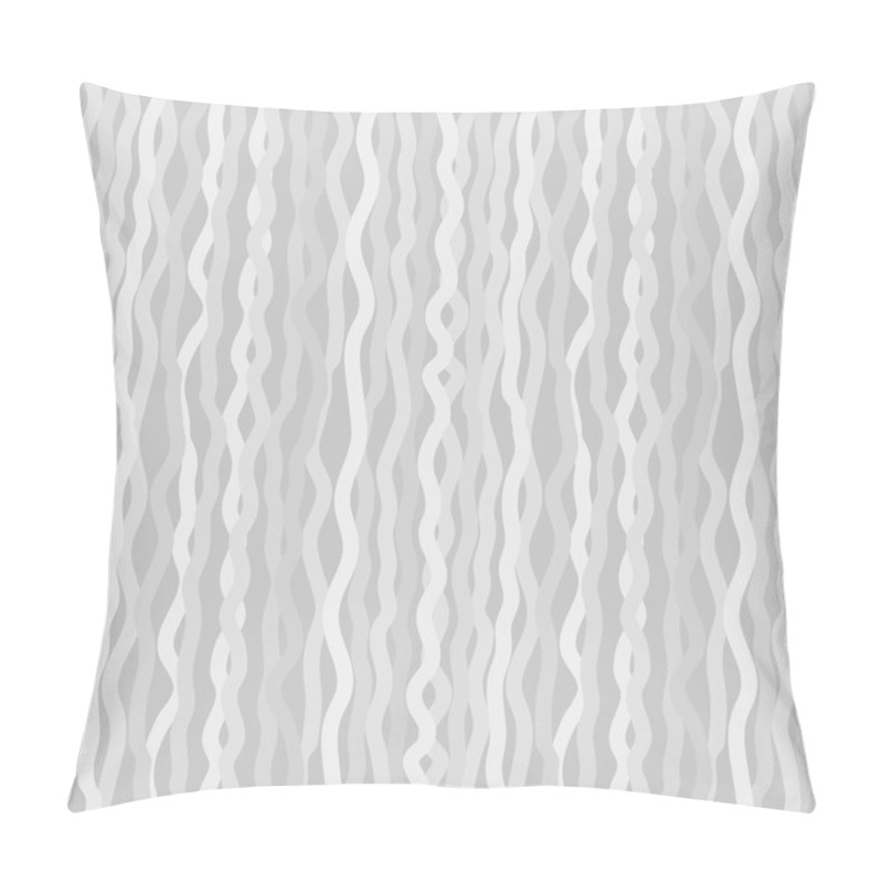 Personality  Muted Seamless Texture Of Wavy Lines In Grayscale. Vector Eps 10. Pillow Covers