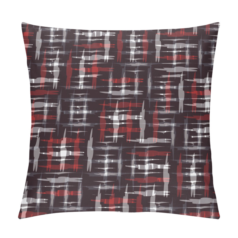 Personality  Red And Gray Abstract Objects On A Black Background Illustration Pillow Covers