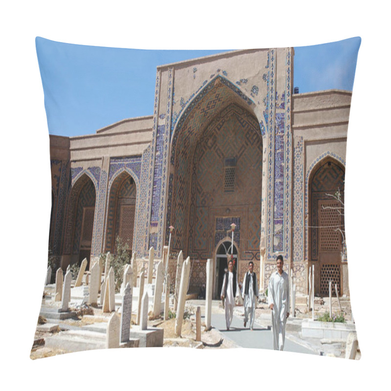 Personality  Herat In Afghanistan. Graveyard Inside The Shrine Of Khwaja Abd Allah (Abdullah Ansari Shrine Complex). This Is The Mausoleum Of The Sufi Saint Khwaja Abdullah Ansari. Western Afghanistan Pillow Covers