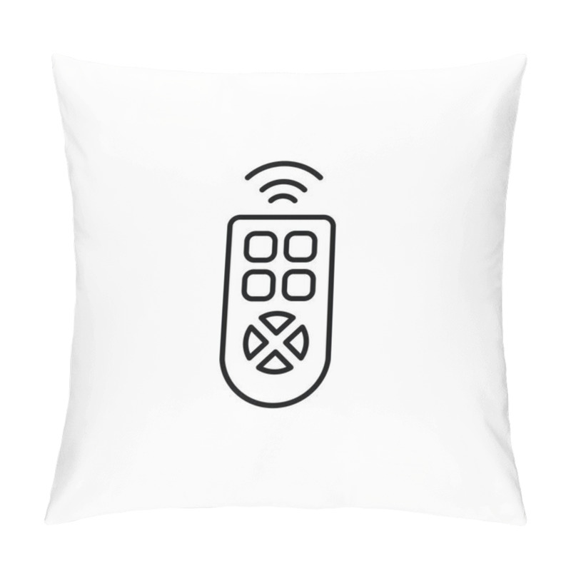 Personality  Illustration Vector Graphic Of Remote Control Icon. Fit For Television, Player, Video, Electronic Etc. Pillow Covers