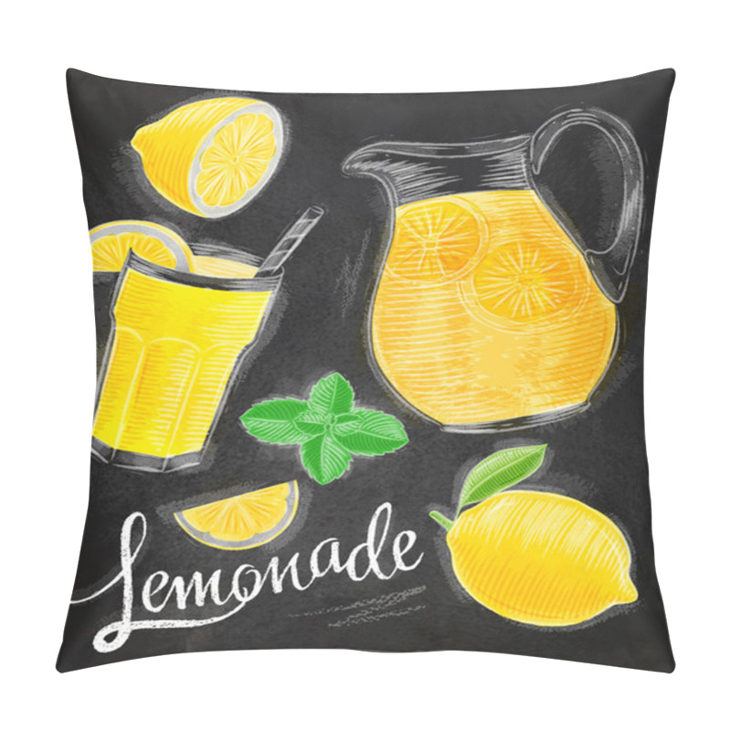 Personality  Lemonade Elements Chalk Pillow Covers