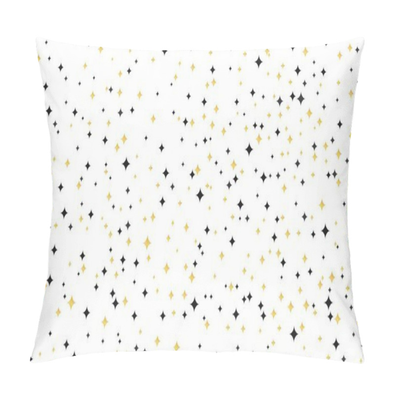 Personality  Blue And Gold Stars Background Is Available As PNG, Vector And JPG Pillow Covers