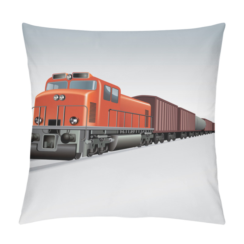 Personality  Freight Train Pillow Covers