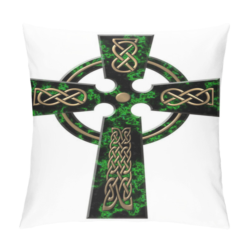 Personality  Cross From A Green Marble Pillow Covers