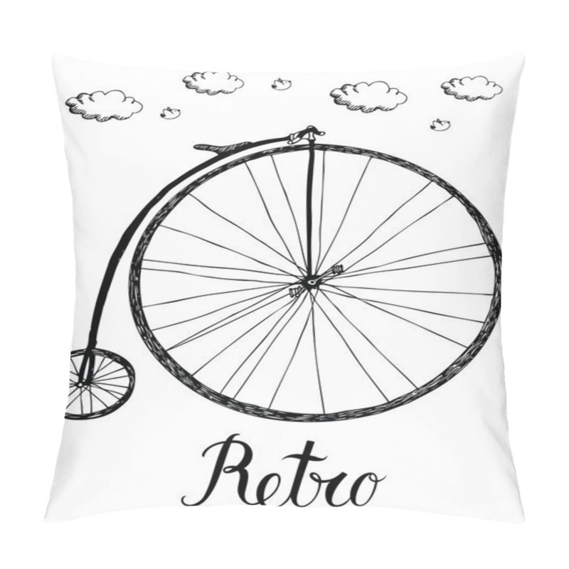 Personality  Retro Bicycle Pillow Covers