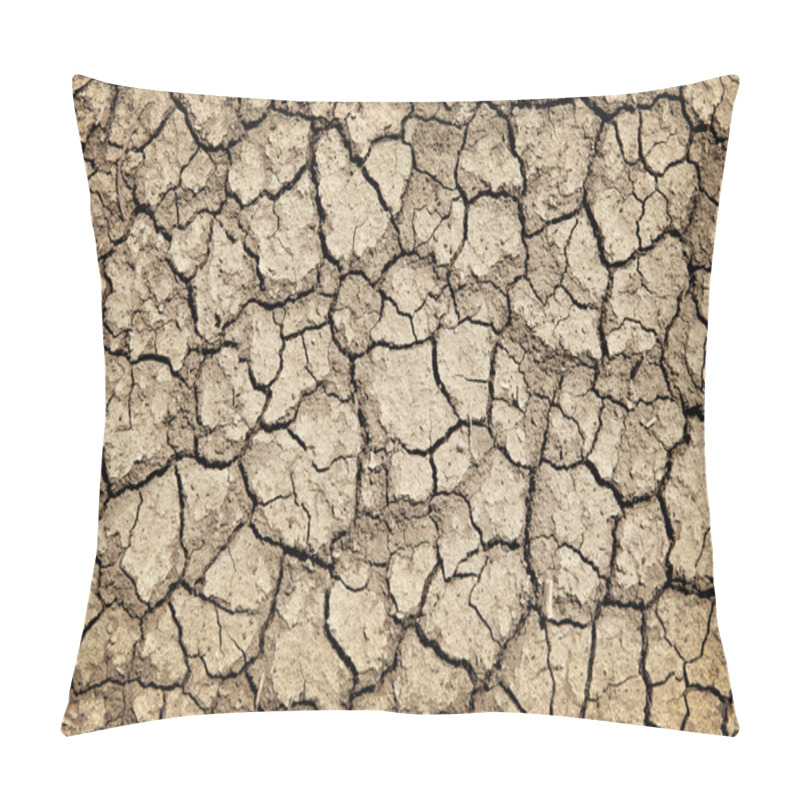 Personality  Dry Cracked Ground During Drought Pillow Covers