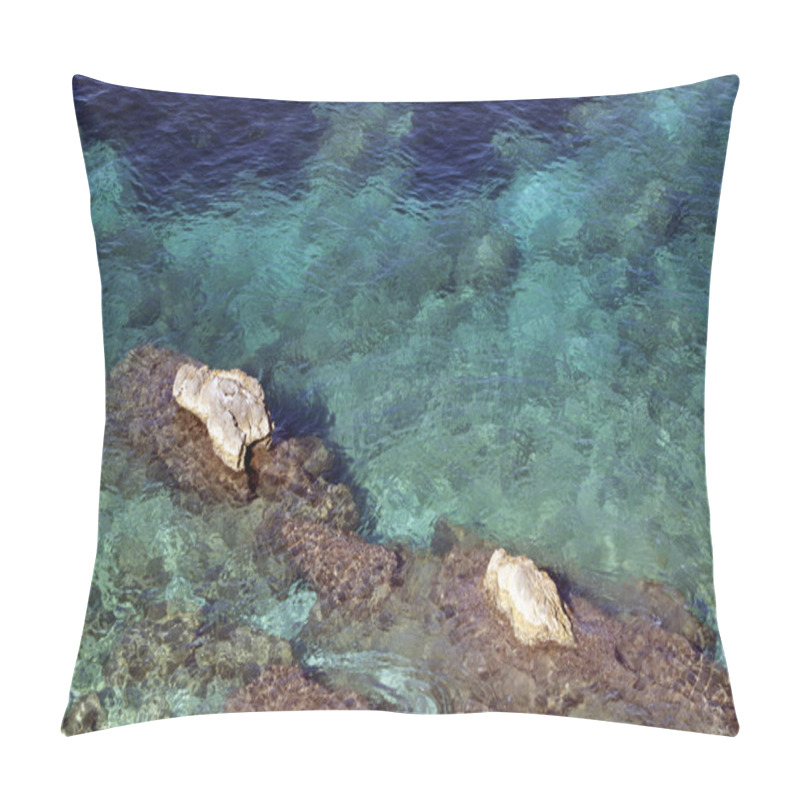 Personality  Turquoise Water Seen From The Above Pillow Covers