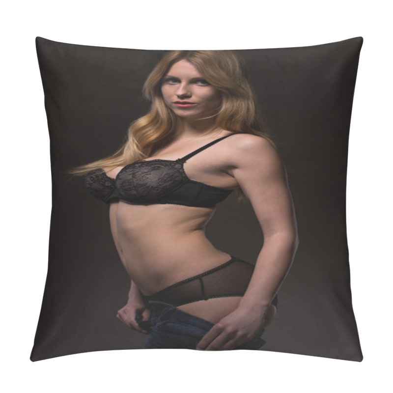 Personality  Woman Taking Of Her Clothes Pillow Covers